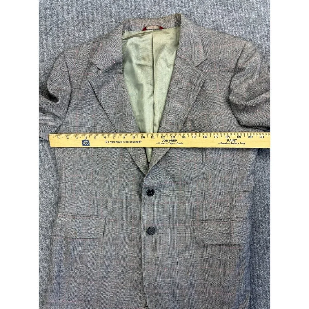 Vintage Cricketeer Blazer Men's‎ 42 Gray USA Made Wool 2 Button Single Vented